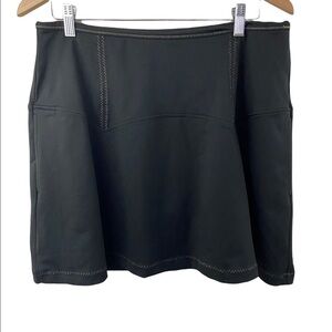 Annika Cutter & Buck Black Gold Stitching Stretch Athletic Skorts Sz L